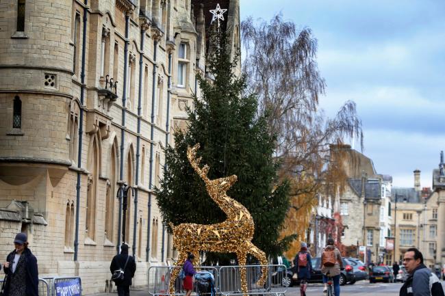The Christmas decorations on Broad Street. Picture: Ed Nix.