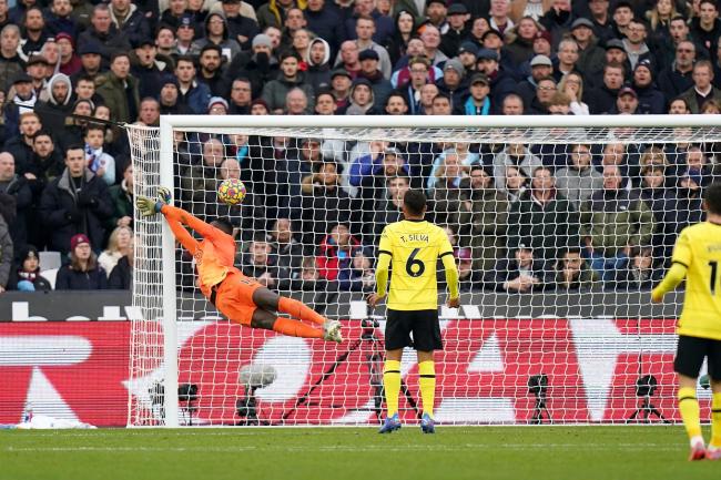 West Ham Chelsea goalkeeper Edouard Mendy fails to stop the goal by West Ham United’s Arthur Masuakuv Chelsea – Premier League – London Stadium