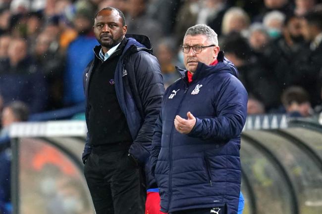 Crystal Palace manager Patrick Vieira and assistant Osian Roberts
