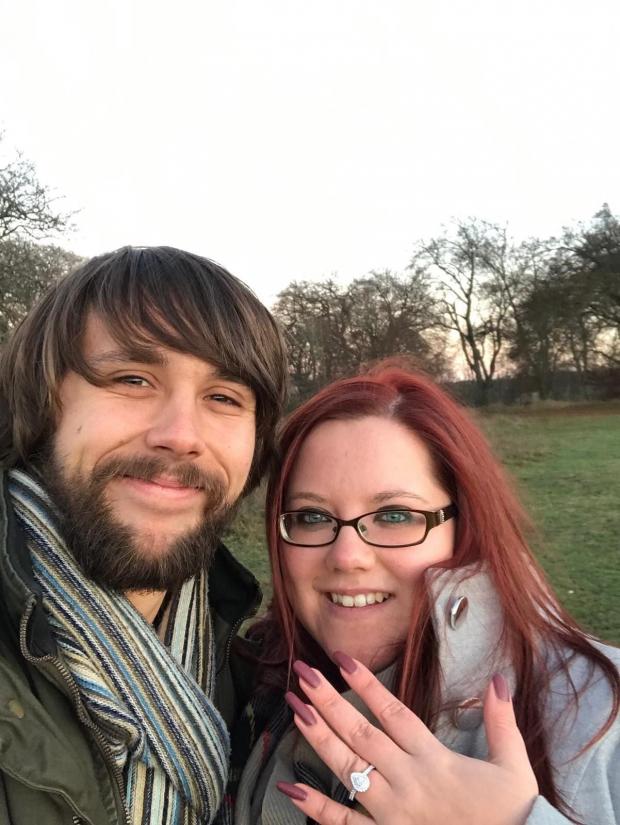 Oxford Mail: Stephanie Wareham and her fiancé Stephen Hare when they got engaged on November 18, 2018