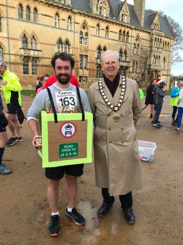 Oxford Mail: Ben Rout and Councillor John Howson. Pic by Harriet Brinton 