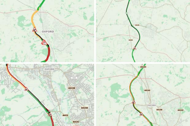 Oxford Mail: Accidents have caused traffic delays for drivers 
