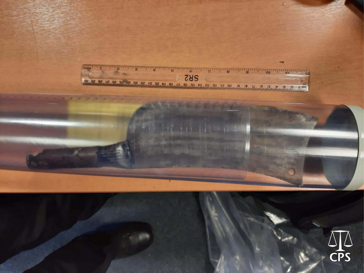 Zaine Williams meat cleaver, found when the taxi in which he was stopped was searched Picture: CPS
