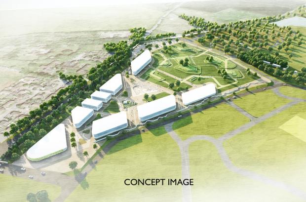 Oxford Mail: Concept image of Bicester Motion's Experience Quarter. Pic: Bicester Motion