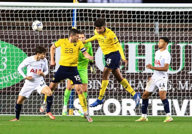 James Golding (second from right) made his Oxford United debut against Tottenham Hotspur Under 21s in October Picture: Steve Edmunds