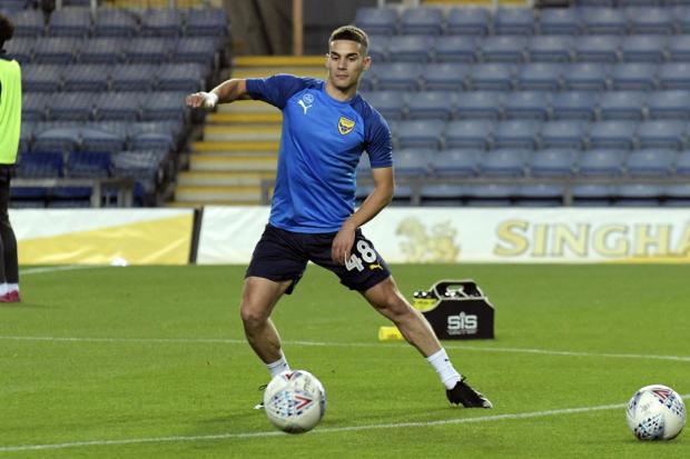 Oxford Mail: Fabio Sole warms up ahead of the match against Portsmouth. Picture: David Fleming