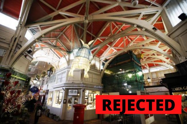 Application bar in Covered Market rejected due to 'technical defect'