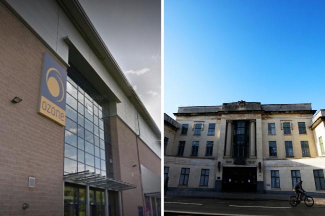 The Ozone leisure centre and, right, Oxford Crown Court Pictures: GOOGLE/OM