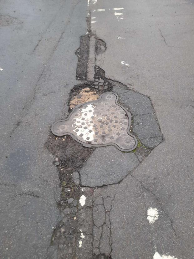 Oxford Mail: Pothole at the junction of Temple Road and Silkdale Close
