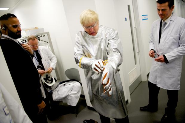 Oxford Mail: Boris Johnson visited a Johnson Matthey laboratory in Enfield in 2015