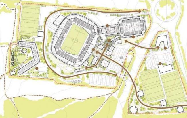 An illustrative masterplan of Oxford United's proposals for Stratfield Brake Picture: Oxfordshire County Council