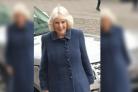 The Duchess of Cornwall arrives in Oxford looking glam in blue coat