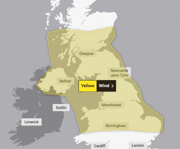 Oxford Mail: The weather warnings in place for Thursday. Picture: Met Office