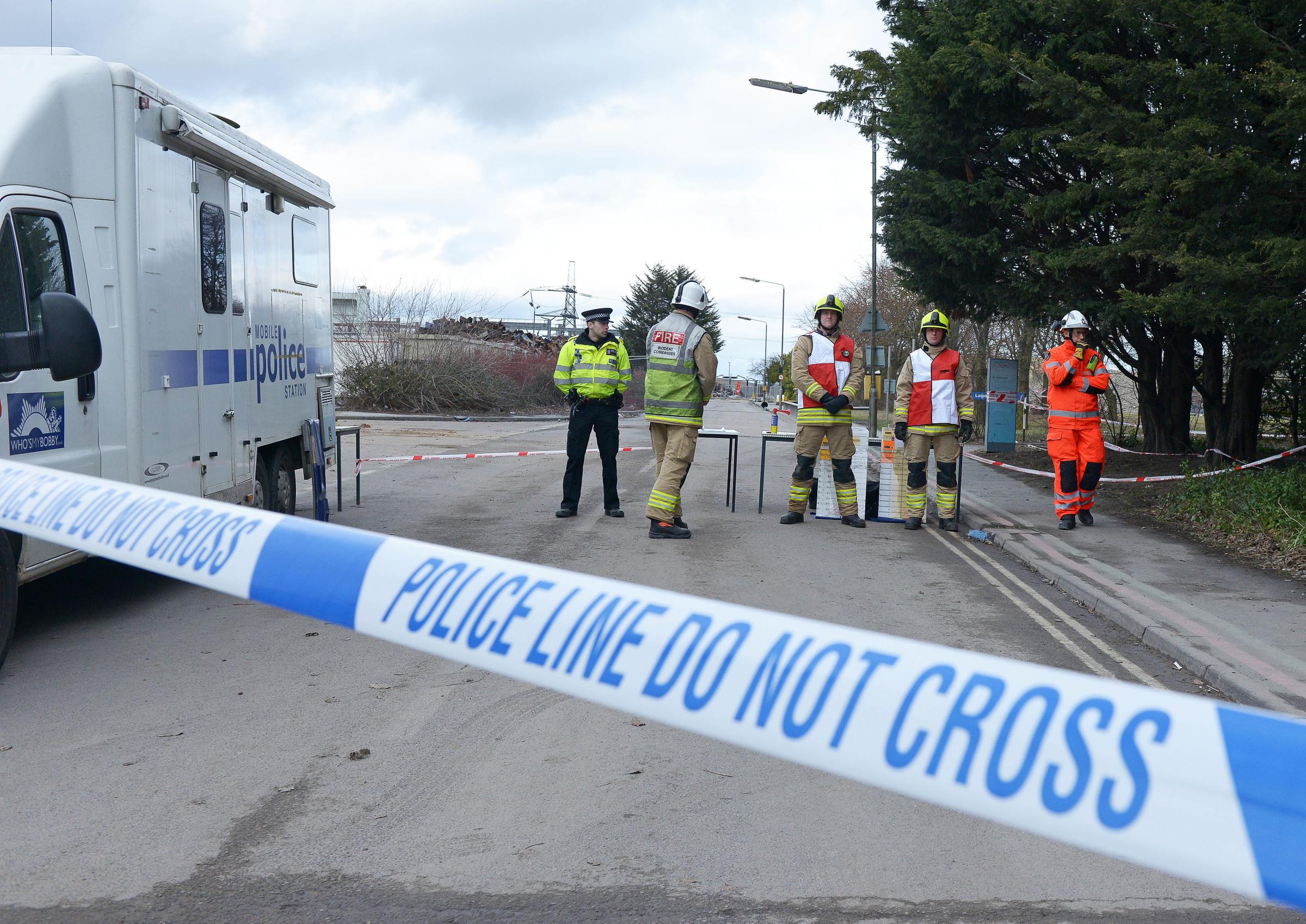 Police, Fire and Urban Search and Rescue crew at the collapsed Didcot Power Station on Site A in 2016 Picture: SIMON WILLIAMS