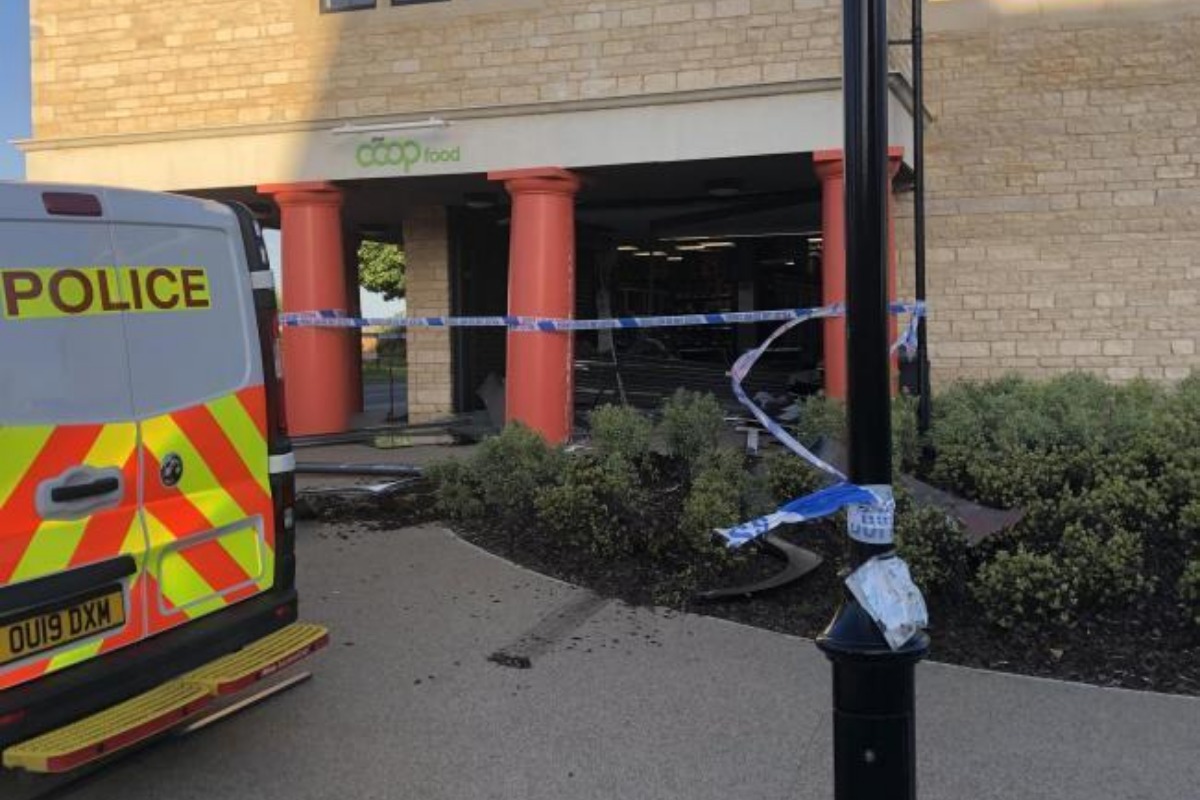 The Co-op in Bletchingdon, Oxfordshire, after an attempted ATM theft on May 11, 2020 Picture: OM