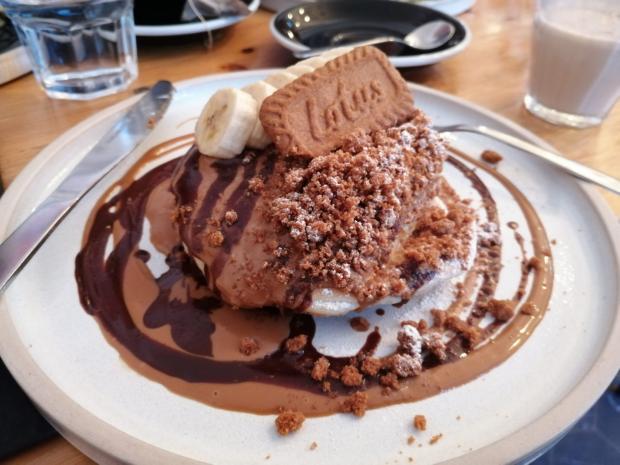 Oxford Mail: Biscoff Banoffee Pancakes at Green Routes Cafe Oxford.