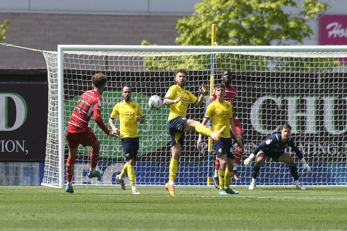 Josh Martin scores Doncaster Rovers' equaliser against Oxford United Picture: David Fleming