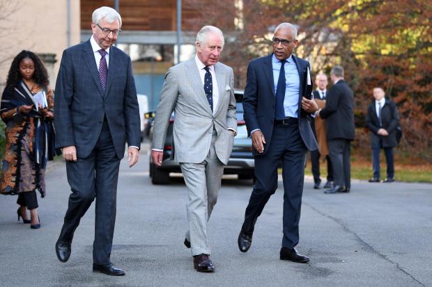 Oxford Mail: The Prince of Wales with Vice-Chancellor of the University of Cambridge, Professor Stephen J. Toope (left). Picture: Daniel Leal PA 