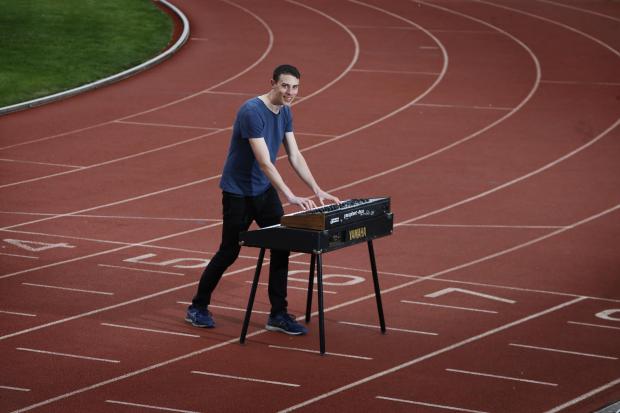 Oxford Mail: Seb Reynolds has released a record inspired by Sir Roger Bannister's four-minute mile. Picture by Ed Nix 