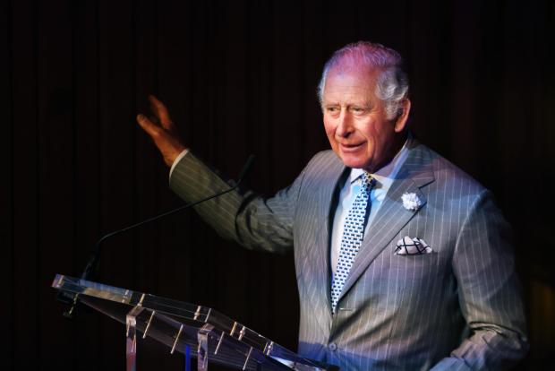 Oxford Mail: Prince Charles gives speach at Trinity College new auditorium after a presentation by students. Photo by Ed Nix