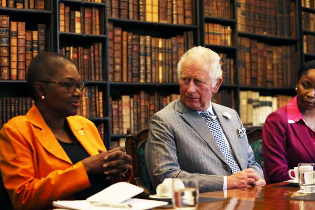 Oxford Mail: Prince Charles holds discussions with students at Oxford University with Baroness Amos. Photo by Ed Nix