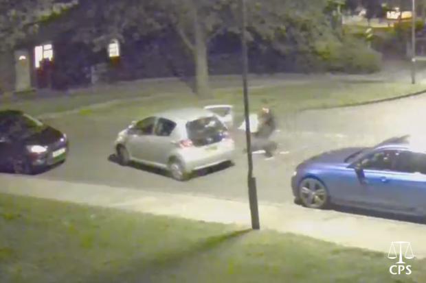 Oxford Mail: CCTV shown to the jury on Thursday showed the alleged robber jump into a silver hatchback Picture: CPS
