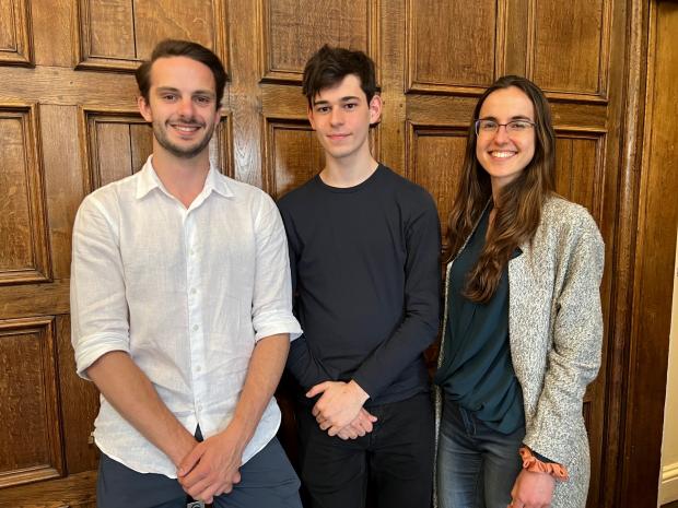 Oxford Mail: University College Committee Members Michael Hutchinson, 25, Ben Solomons, 19, and Naroa Ibarra-Aizpurua, 24 (left to right)