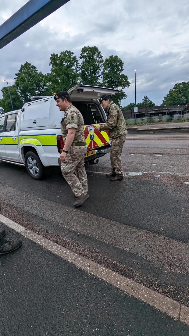 Oxford Mail: A bomb squad was called to the scene. Picture: Shane Phillips