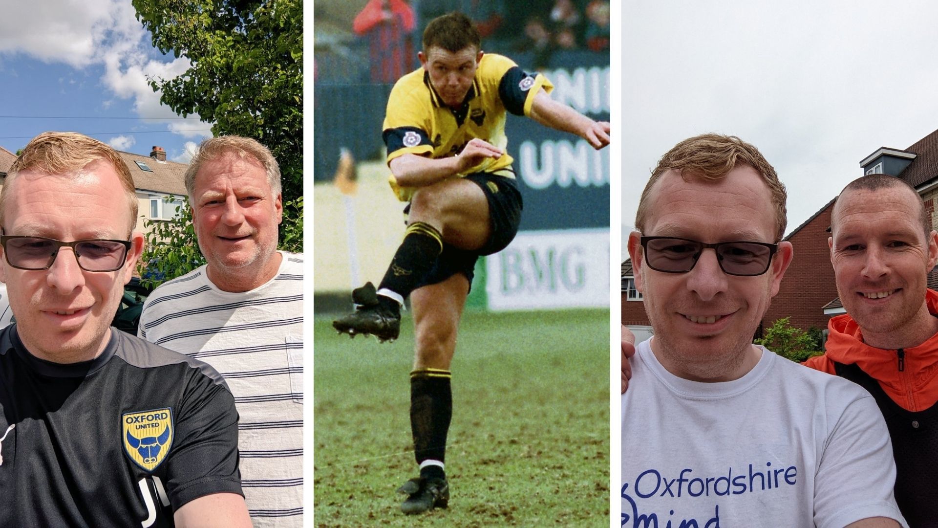 Oxford United legends join fan on challenge for Joey Beauchamp and Mind charity