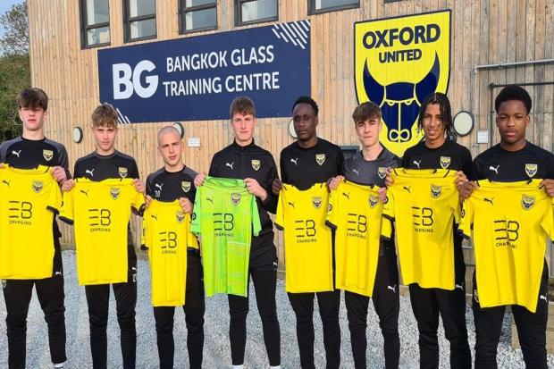 Oxford United's new first-year scholars Picture: OUFC