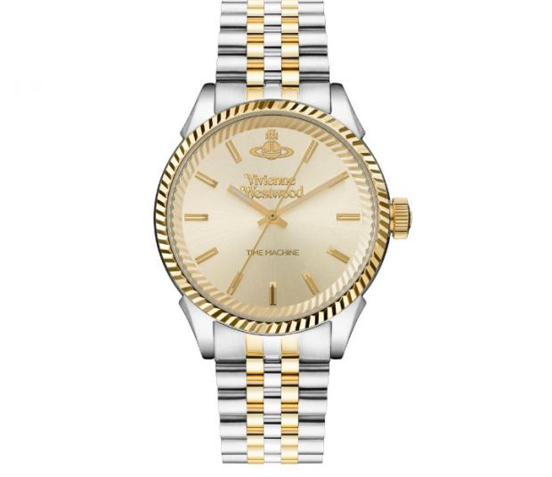Oxford Mail: Vivienne Westwood Seymour Steel and Gold Plated Men's Watch. Credit: Beaverbrooks