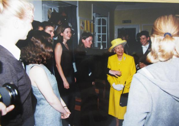 Oxford Mail: The Queen meets Oxford University College students during her 1999 visit. Photo from University College. 