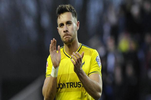 George Baldock at the end of his last appearance for Oxford United. Picture: David Fleming