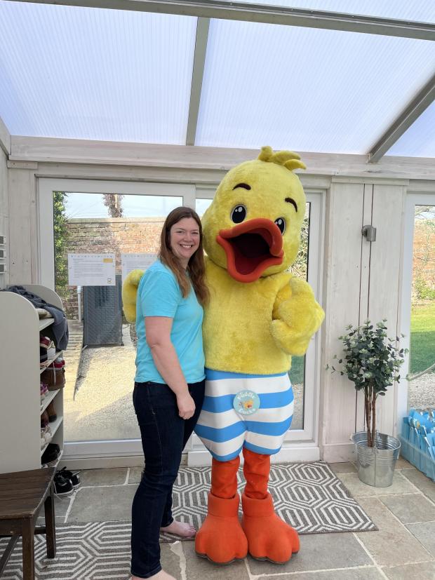 Oxford Mail: Becky with Puddle the Duck