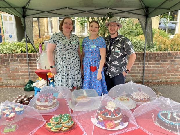 Oxford Mail: Staff from the Lady Nuffield Home joined up with the Beech Croft Road street party. Picture: Liam Rice