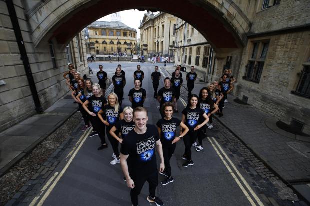 Oxford Mail: Dancers gather at Oxford's The Bridge of Sighs for a photo. Ed Nix. 