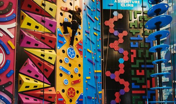 Oxford Mail: The Light cinema entertainment venue includes an adventure climbing centre 26 different routes in the town centre of Banbury. (photo from The Light) 
