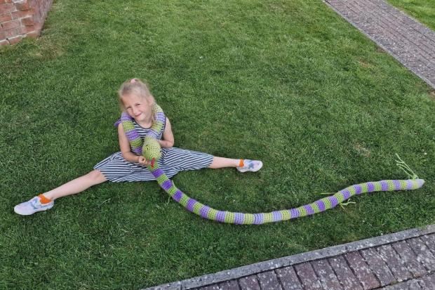 Oxford Mail: Alexys when she found the missing snake. Picture: Samantha Redford 