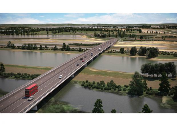 Oxford Mail: Artists impression of the bridge crossing the river