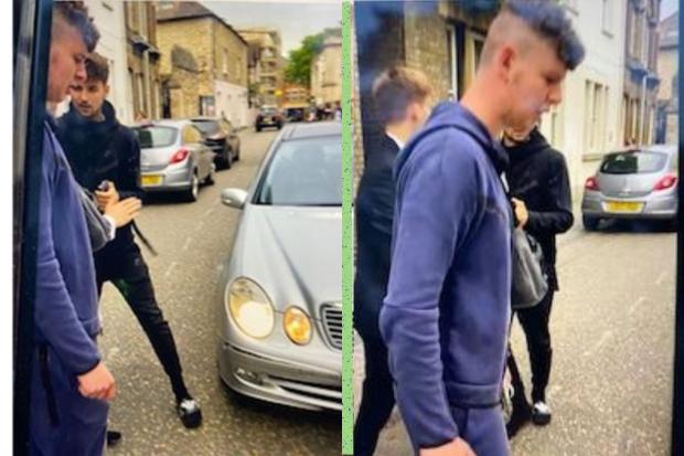Appeal after men stop car in the road and unleash attack