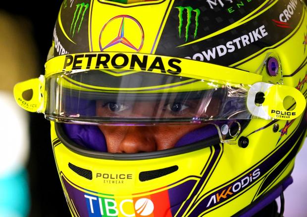 Oxford Mail: Mercedes' Lewis Hamilton during first practice ahead of the British Grand Prix 2022 at Silverstone. Picture: PA