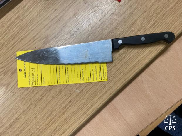 Oxford Mail: Dayle Hall's knife Picture: CPS