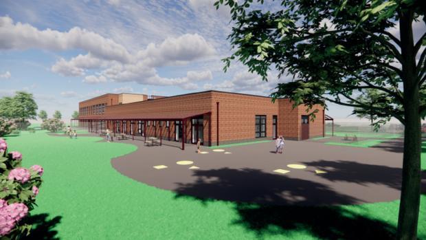 Oxford Mail: The new primary school: View towards Nursery Classrooms from the West (Credit: Croudace Homes)