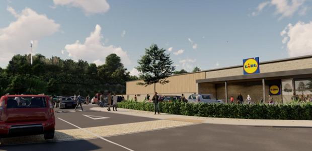 Oxford Mail: Visualisation of Lidl in Grove. Plans by GSC Estates (Wantage) Limited and Lidl Great Britain Limited.
