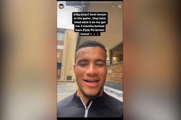 Oxford Mail: Harrison Sullivan videos himself outside Oxford Magistrates' Court after his trial on Wednesday Picture: SCREENGRAB/INSTAGRAM