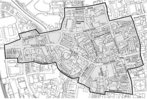 Oxford Mail: The areas under the order