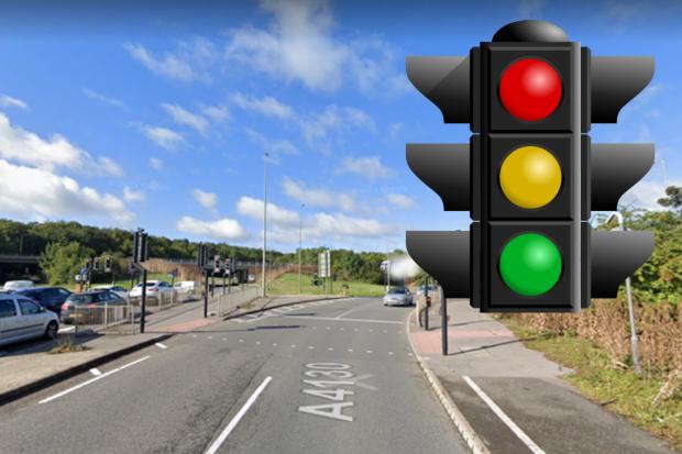 Traffic lights for gas works at Milton Interchange, Didcot are expected to cause delays. Picture by Google Maps.