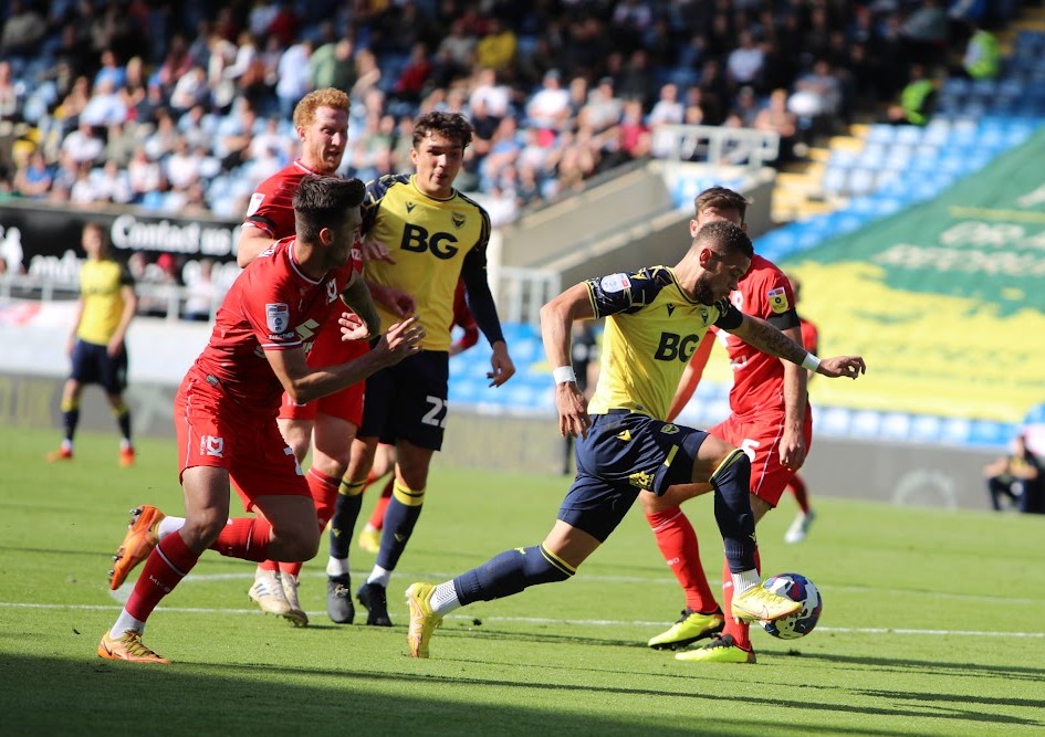 Oxford United 1 (Mousinho 89), MK Dons 2 (Smith 44, Grigg pen 84)