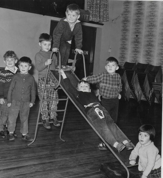 Blackbird Leys youngsters have fun on a slide in the 1960s