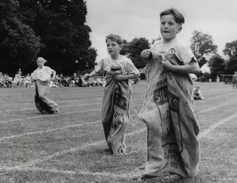 School sports day fun for pupils in the 1960s